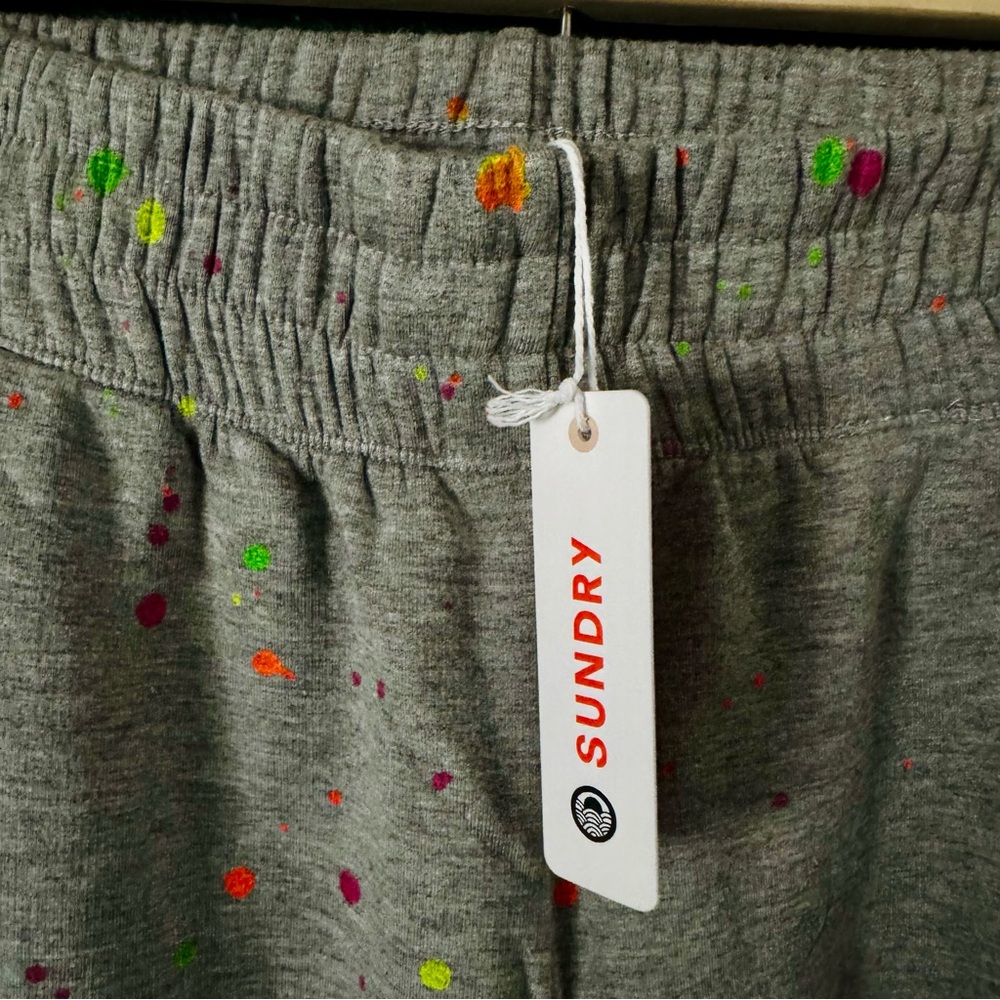 Sundry Gray Sweatpants with Neon Paint Splatter Size 0 (XS) New - Picture 5 of 7